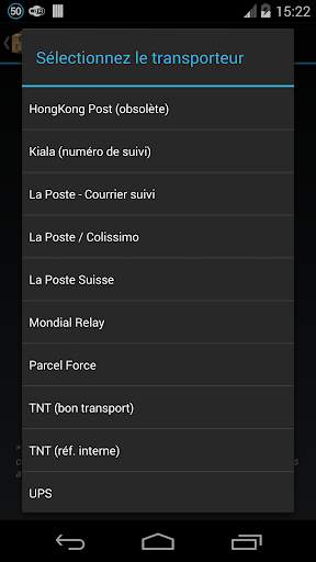 Suivi par Droïd (suivi de colis) screenshot 2