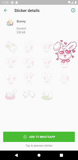 Bunny Sticker - WAStickerApps  2022 screenshot 2