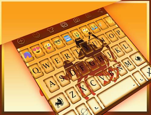 Sagittarius Emoji Keyboard Wallpaper स्क्रीनशॉट 5