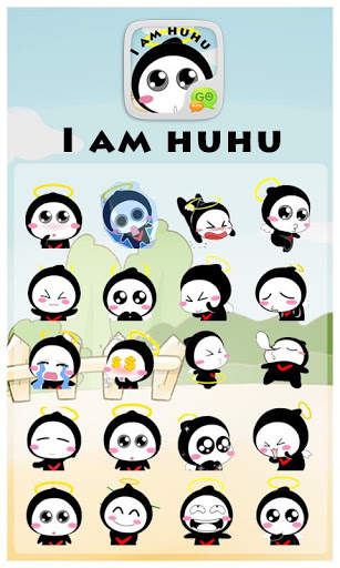 GO SMS HULA ANIMATED STICKER screenshot 2