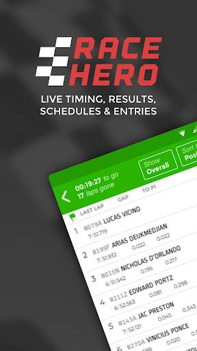 RaceHero Live Timing & Results screenshot 1