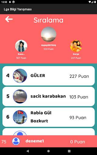 8. Sınıf Bilgi Yarışması & Sohbet Lgs Test Çöz screenshot 10