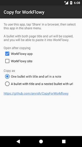 Copy to WorkFlowy screenshot 1