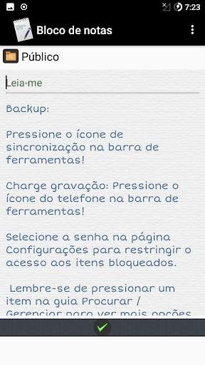 Bloco de notas screenshot 3