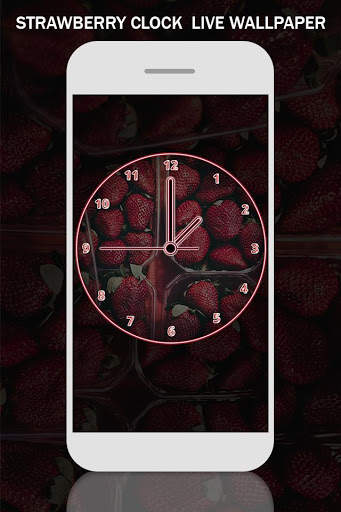 Strawberry Clock Live Wallpaper screenshot 1