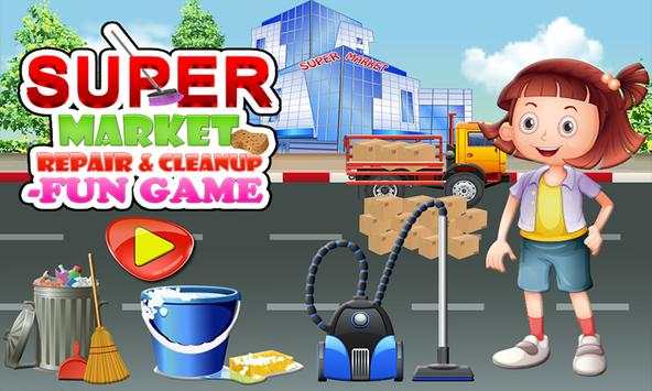Supermarket - Clean up Game for Kids screenshot 1