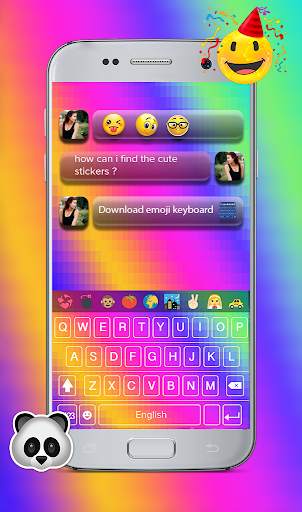 Rainbow Love Emoji Keyboard for android screenshot 2