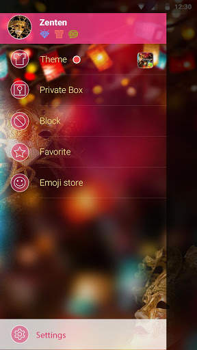 GO SMS PRO MASQUERADE THEME screenshot 5