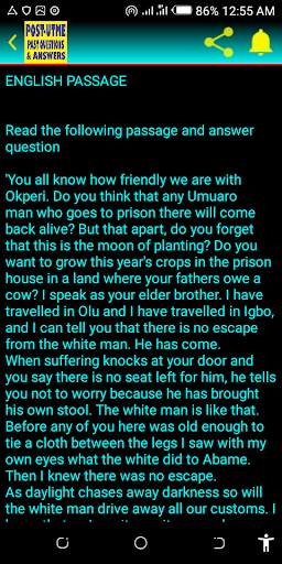 POST UTME PAST QUESTIONS AND ANSWERS screenshot 4