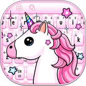 Cute Pink Unicorn Keyboard logo