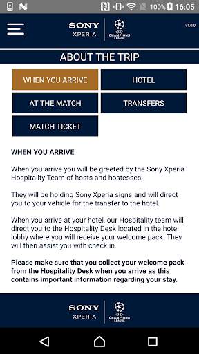 Sony Mobile UCL Guest App screenshot 6