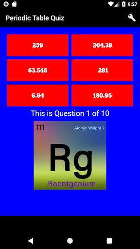 Periodic Table Quiz Chemistry Elements 2018 скриншот 5