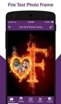 Fire Text Photo Frame screenshot 3