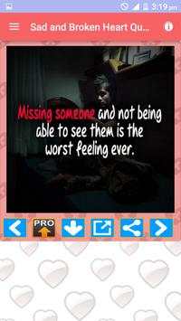 Sad Broken Heart Photos Quotes screenshot 2