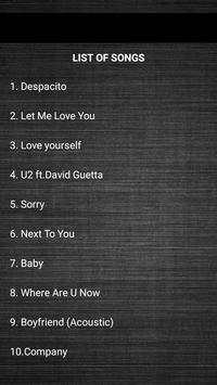 Justin Bieber Best Songs screenshot 1
