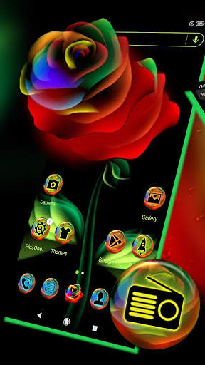 Neon Rose Launcher Theme screenshot 1