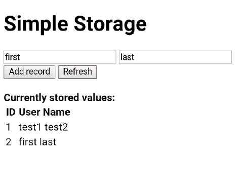Storage using Web SQL - BETA 2 تصوير الشاشة