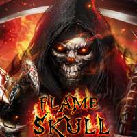 Flaming Fire Skull Reaper Theme logo