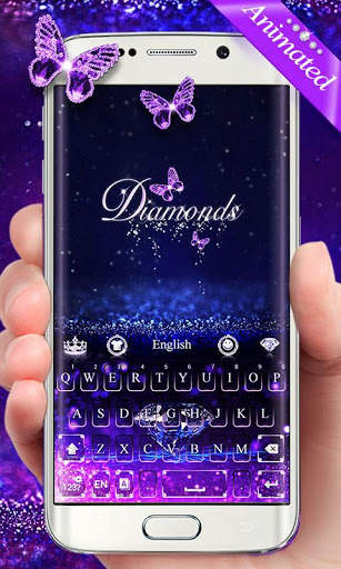 3D Diamonds GO Keyboard Animated Theme screenshot 1