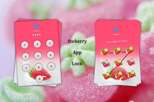 Strawberry App Lock Theme 1 تصوير الشاشة
