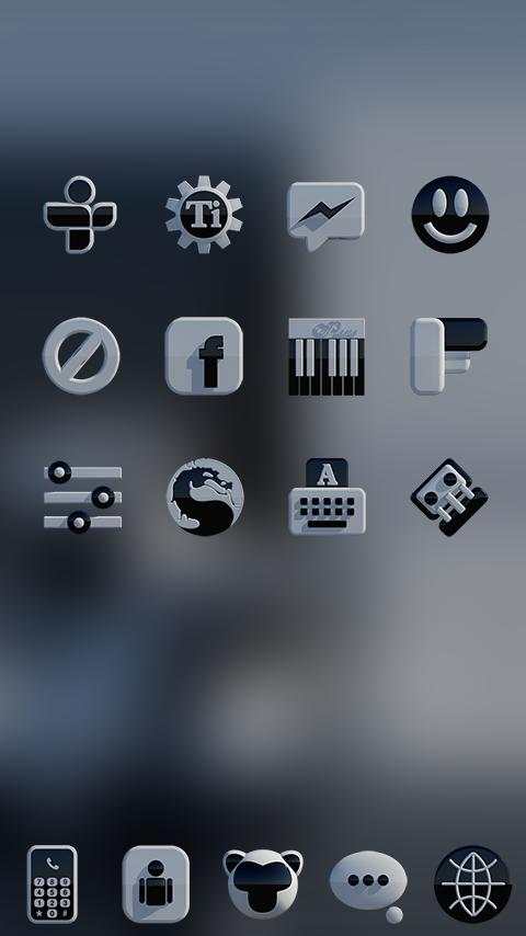 MONOO Black & White Icon Pack screenshot 2