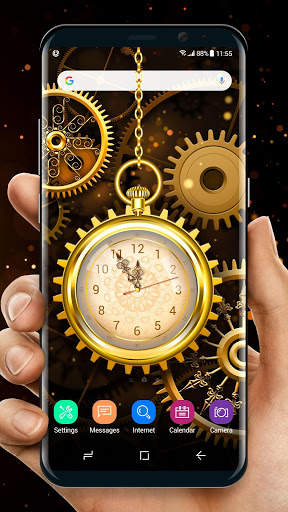 Retro Golden Clock Wallpaper Live 2019 screenshot 1