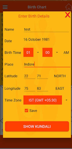 Kundali-BirthChart screenshot 2