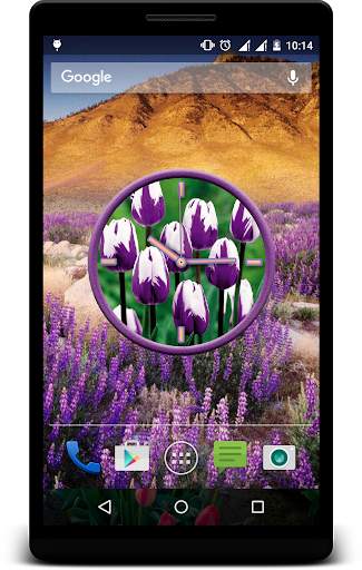Tulips Clock Live Wallpaper screenshot 6