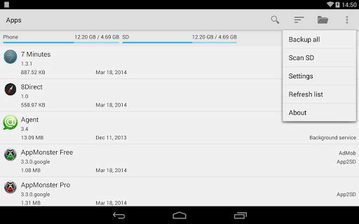 AppMonster Free Backup Restore screenshot 4