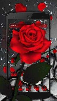 Crimson red rose Tema screenshot 1