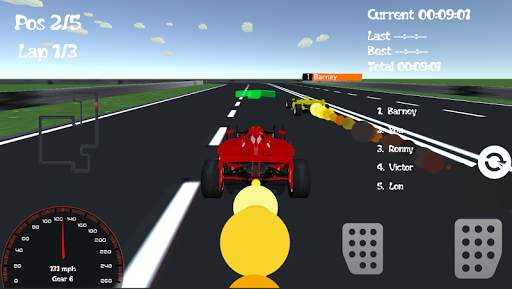 Free Cartoon Formula Racing 3D screenshot 2