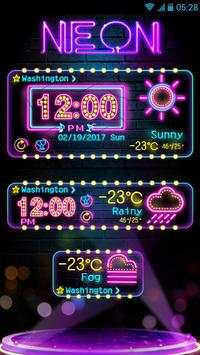 Neon GO Weather Widget Theme screenshot 1