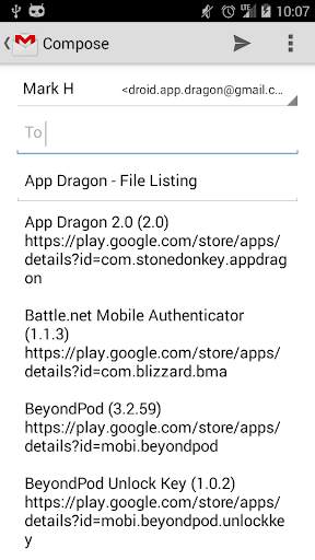 App Dragon App Lister 3 تصوير الشاشة