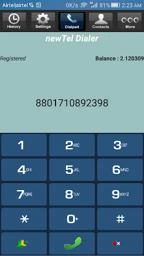 newTel Dialer screenshot 3