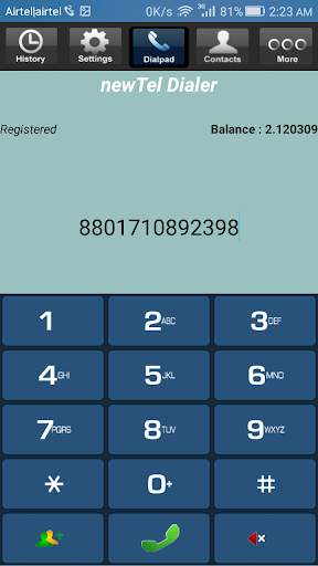 newTel Dialer screenshot 3