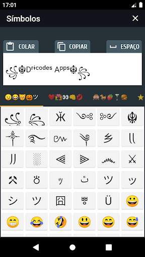 Letras diferentes, símbolos, emojis, decorações screenshot 2