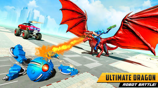 Police Dragon Robot Car Game screenshot 3