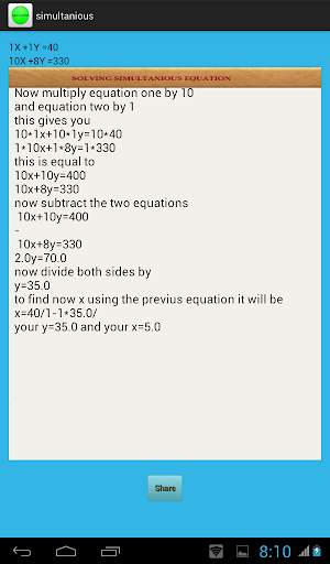 Simultaneous Equation Solver screenshot 4