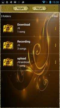 Poweramp Skin Dorado Gold screenshot 2