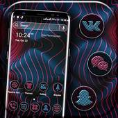Curved Spiral Pink Blue Launcher Theme 1.0.0