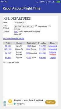 Kabul Airport Flight Time screenshot 2
