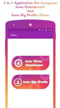 Insta Downloader & Insta Big Profile (2  in 1 App) screenshot 1
