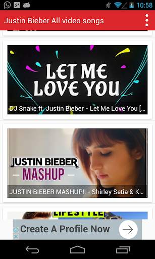 Justin Bieber All video songs screenshot 1