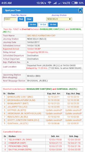 Live Train Status (2 Mb) screenshot 2