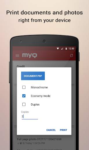 MyQ Mobile Printing screenshot 1