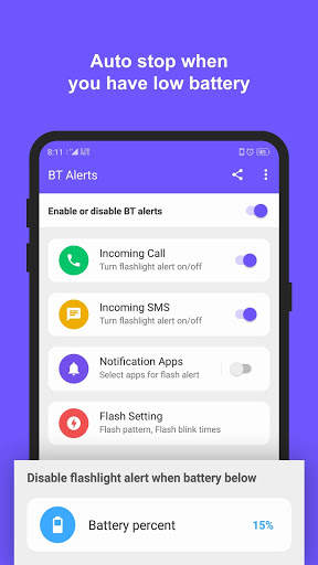 BT Alerts - Flash on Call, SMS & App Notifications screenshot 6