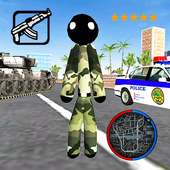 US Stickman City Rope Hero Battle Simulator