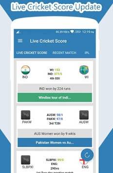 Live Cricket Score Update , Cricket Score screenshot 2