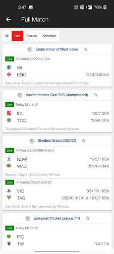 Cricket TV: HD Cricket screenshot 3
