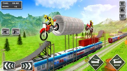 Tricky Bike vs Train Racing Fun screenshot 3